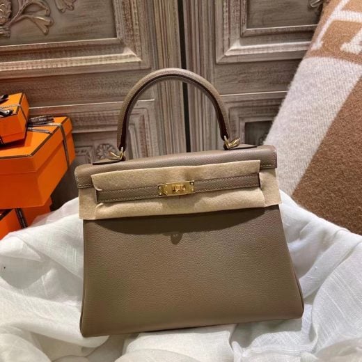 Hermes Kelly Danse Evercolor CK18 Etoupe